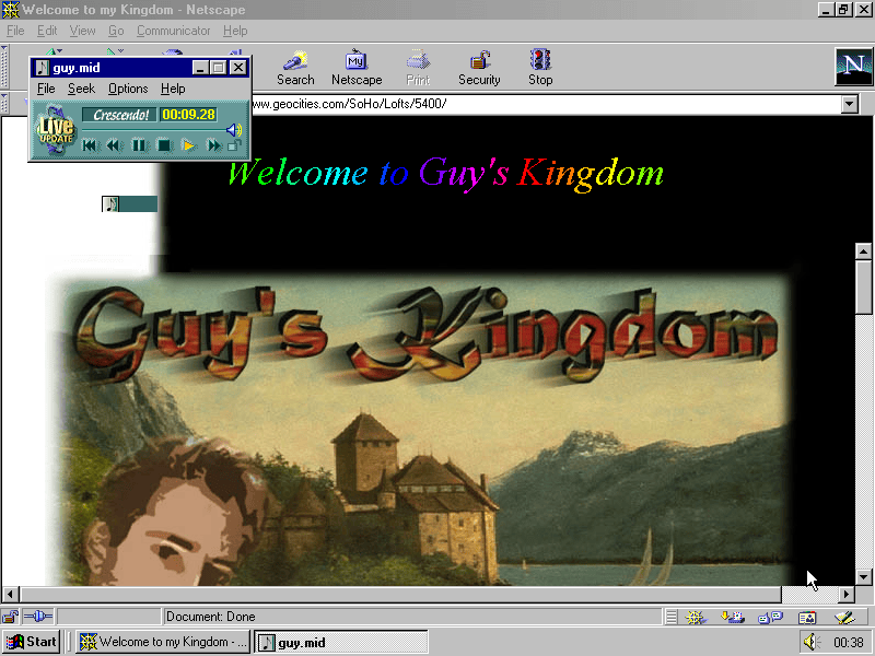 Guy's Kingdom Geocities Page